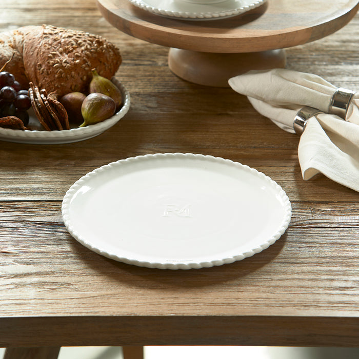 Riviera Maison Dinerbord wit, Plat bord - Elegant Twist - Porselein