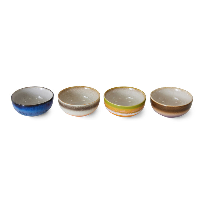 HKliving 70's Kommetjes Ø 8,3 cm - Set van 4 - Sierra