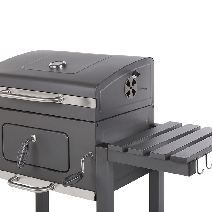 Beliani - PAVLOF - Houtskoolgrill - Grijs - Staal