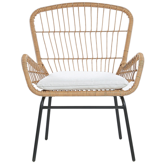 Beliani - LABICO - Bistroset voor 2 - Natuurlijk - PE rotan