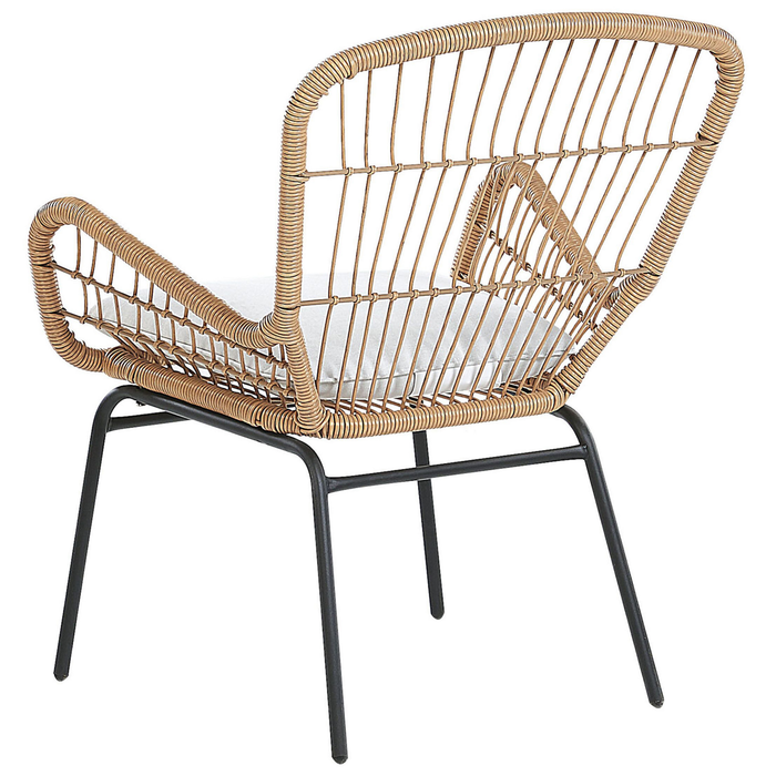 Beliani - LABICO - Bistroset voor 2 - Natuurlijk - PE rotan