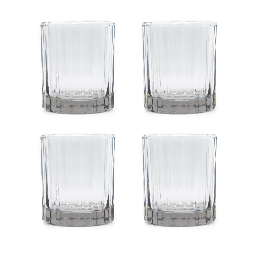Brût Homeware, Set van 4, Whiskey Tumbler 25 CL, helder