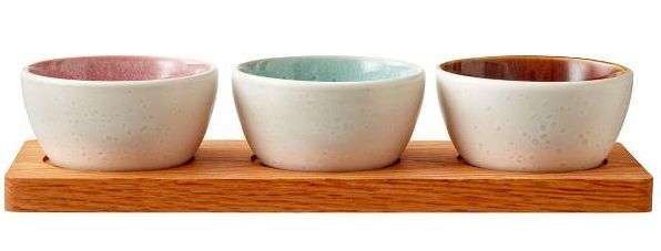 Bitz Dipschaaltjes Set Gastro Creme|multi 32 x 11 cm - 3-Delig