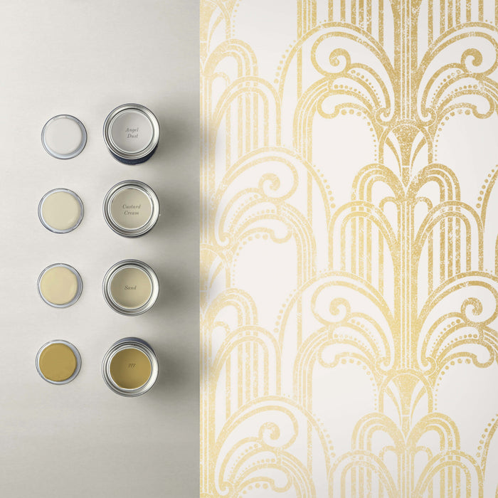 Graham & Brown vliesbehang Art Deco Gold Pearl Goud
