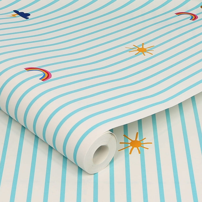 Joules vliesbehang Whatever the Weather Icons Haze