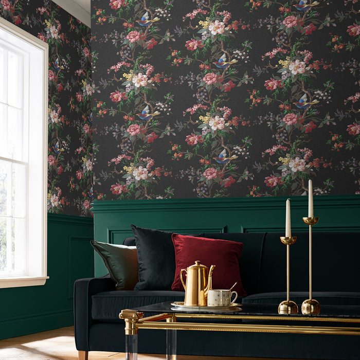 Graham & Brown vliesbehang Venetian Noir zwart