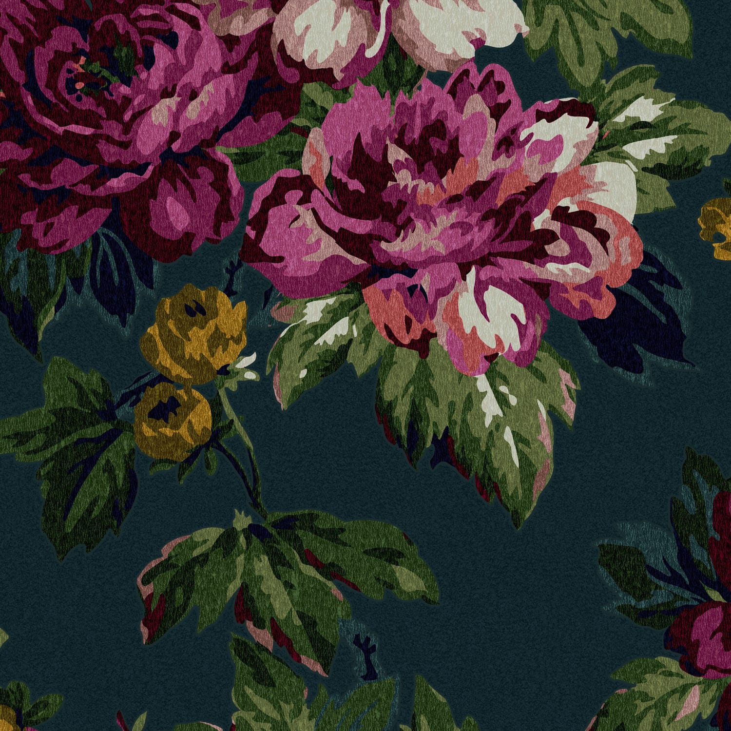 Joules vliesbehang Invite Floral Peacock