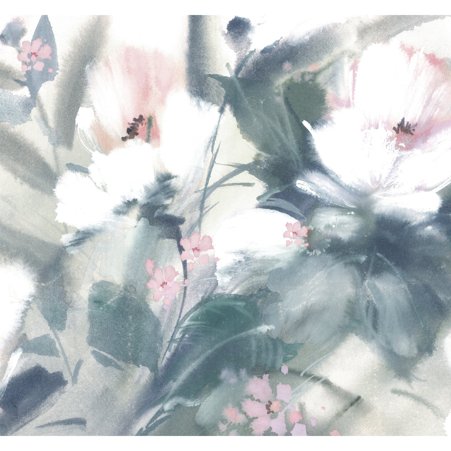 Art for the Home | Expressieve Bloemen - Pastel - Fotobehang - 280x300