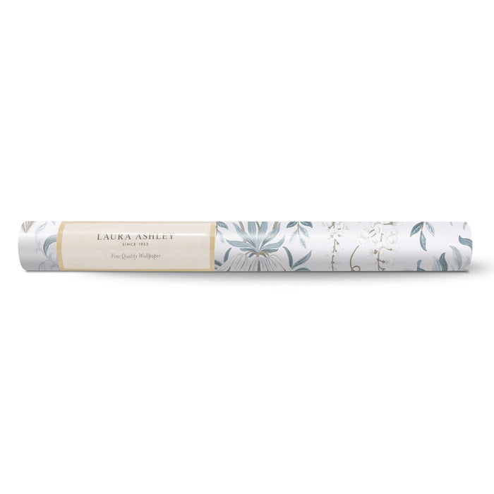 Laura Ashley Parterre Behang - Bloemen - 10mx52cm - Blauw