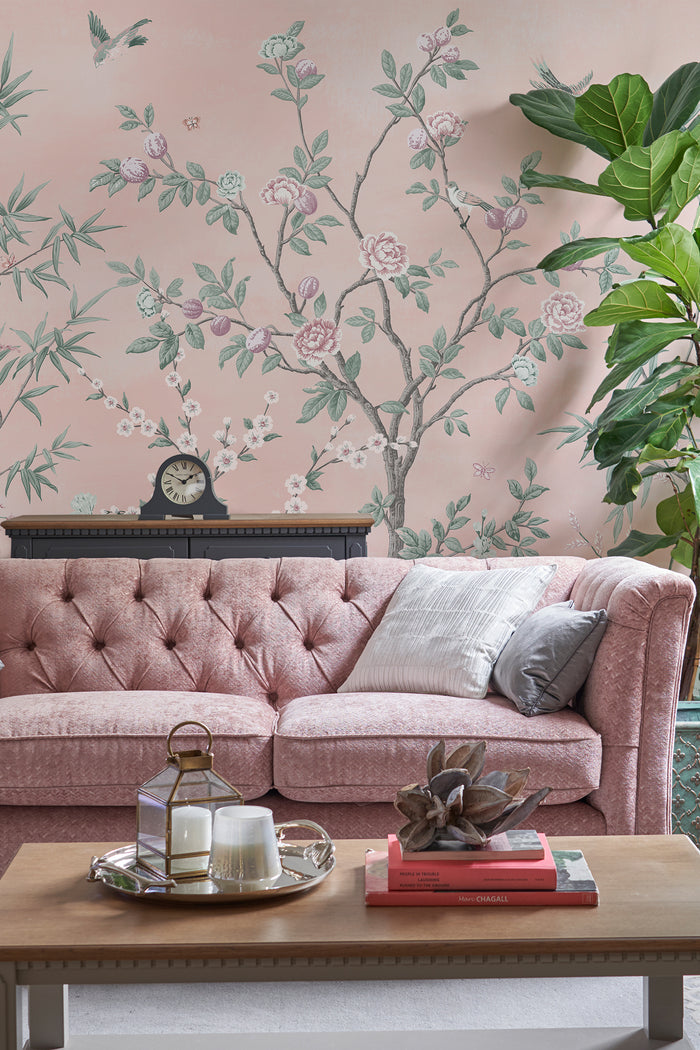 Laura Ashley Eglantine Fotobehang - Planten - 280x300cm - Roze