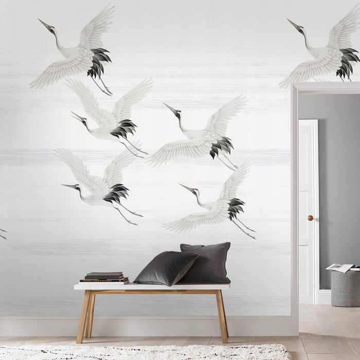 Art for the Home Kraanvogels Fotobehang 280x200 cm