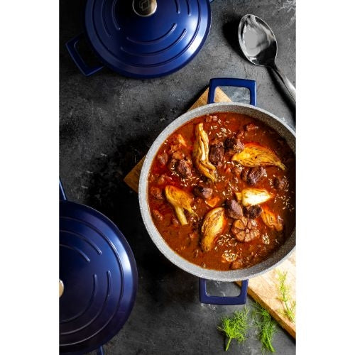 Braadpan, 28 cm, 5 L, Gietaluminium, Metallic Blauw - MasterClass