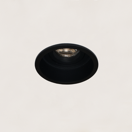 Artdelight Inbouwspot Rexi Zwart GU10   Rond 1 Lichts