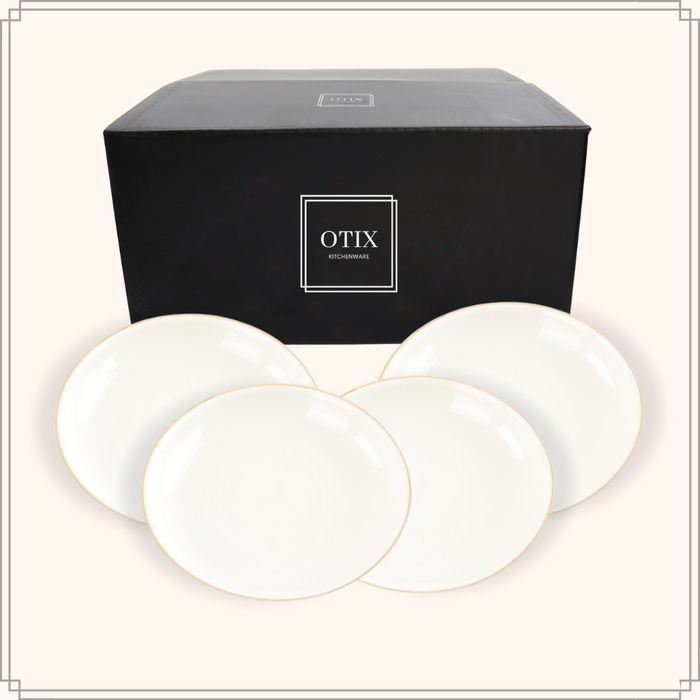 OTIX Theezakjeshouder Theezakjes Schoteltje 4 stuks Theetip Wit met...