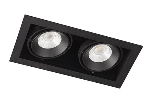 Berla Lighting Inbouwspot Mat Zwart 7Watt Led 2 Lichts