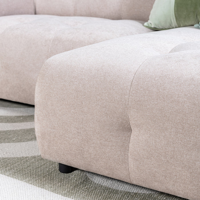 Stofstaal by fonQ Padded - Stretch - Oblique - Beige
