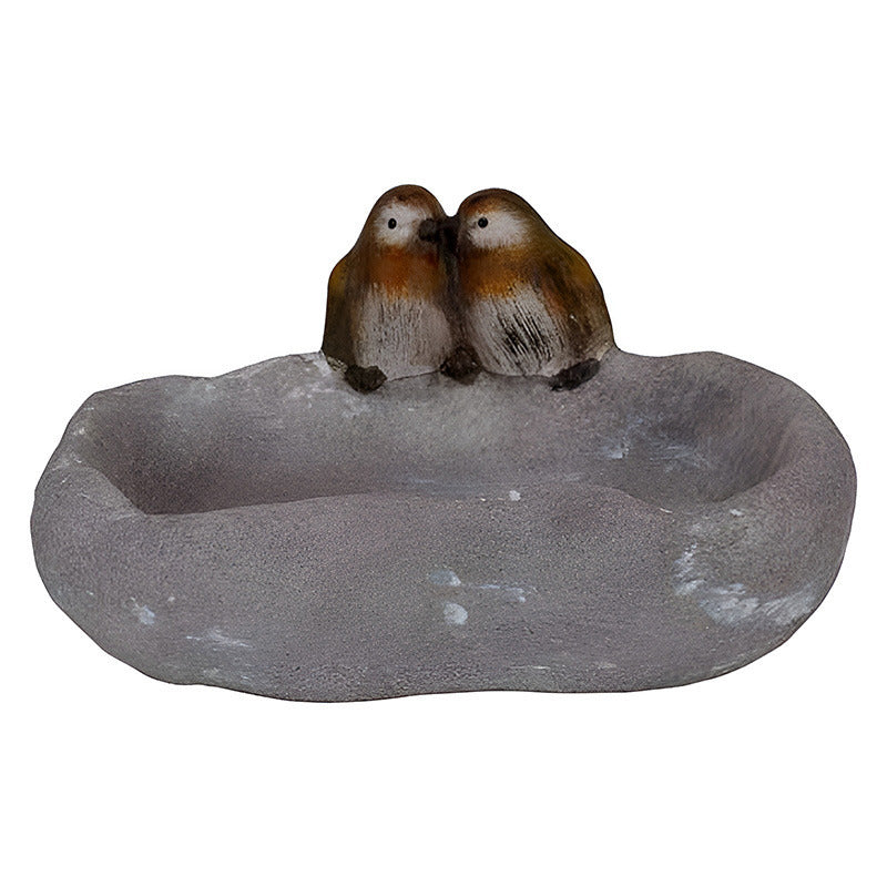 Cosy & Trendy Vogelbad|voederschaal - grijs - kunststof - D20