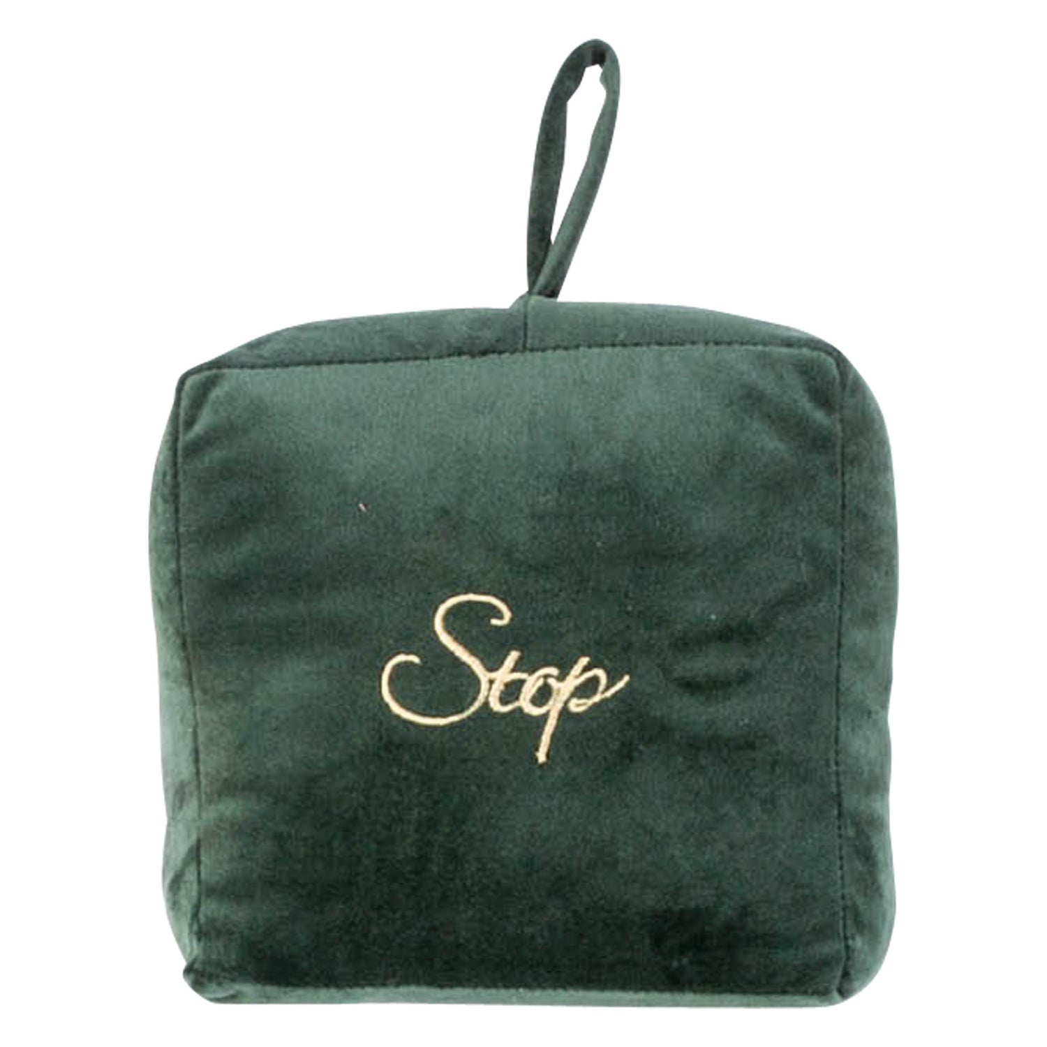 Cosy & Trendy Deurstopper - velvet - 1.4 kg - donkergroen - oppak lus