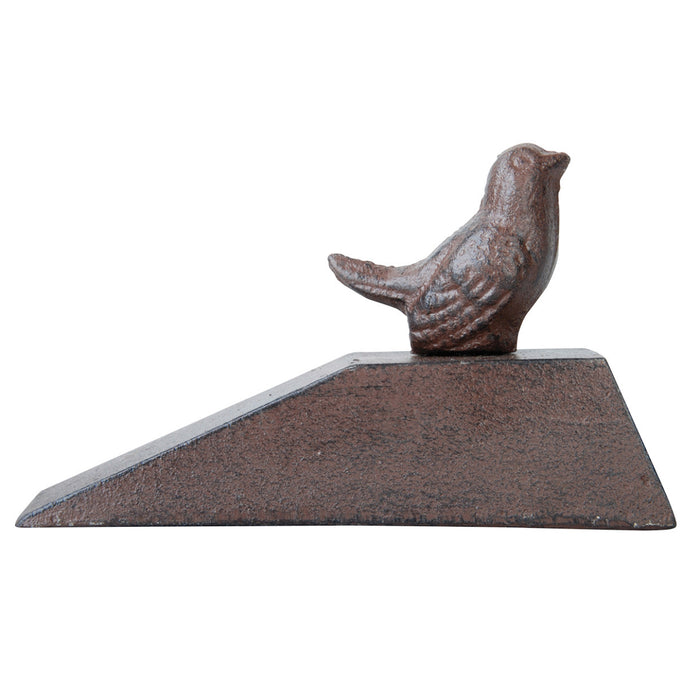 Esschert deurstopper vogel -i¿½ gietijzeri¿½ - donker bruin - 15 x 6.5