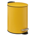 5Five Pedaalemmer - mosterdgeel - metaal - 3L - 23cm - soft close