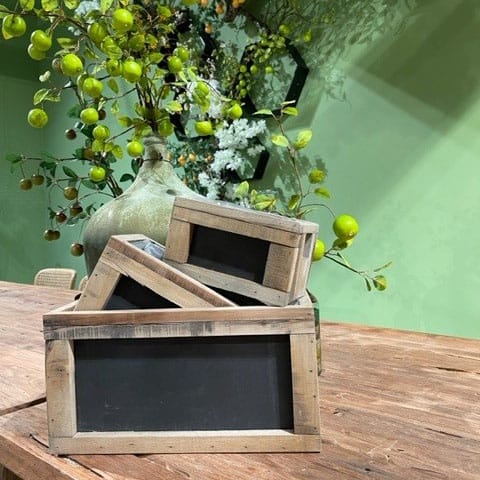 DKNC - Plantenbak Ariana - Hout - 40x22x20,5 - Set van 3 - Bruin
