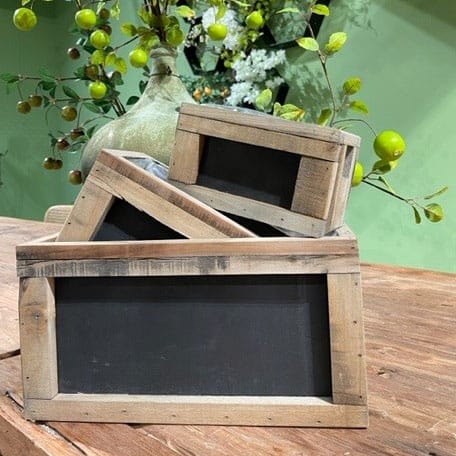 DKNC - Plantenbak Ariana - Hout - 40x22x20,5 - Set van 3 - Bruin