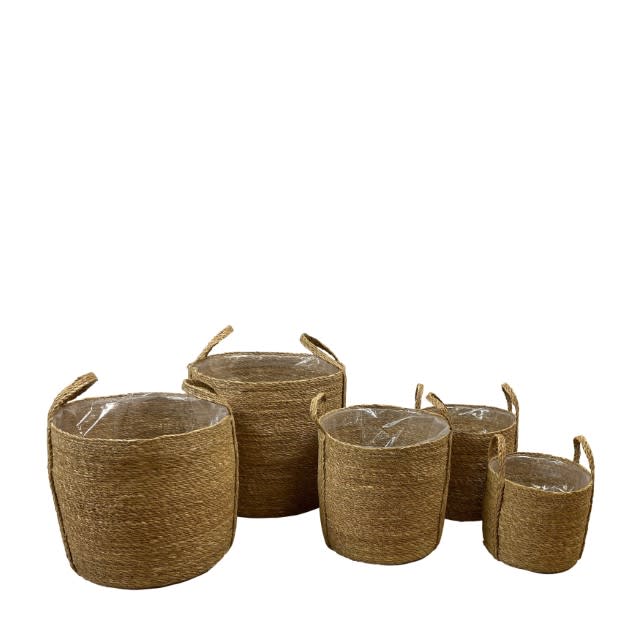 DKNC - Plantenbak Edmonton - Zeegras - 38x36cm - Bruin