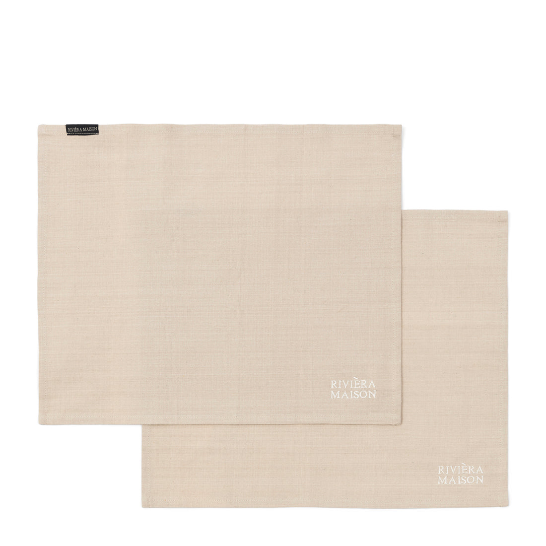 Riviera Maison Placemat set Katoen Plain - Whisper Flax - Beige