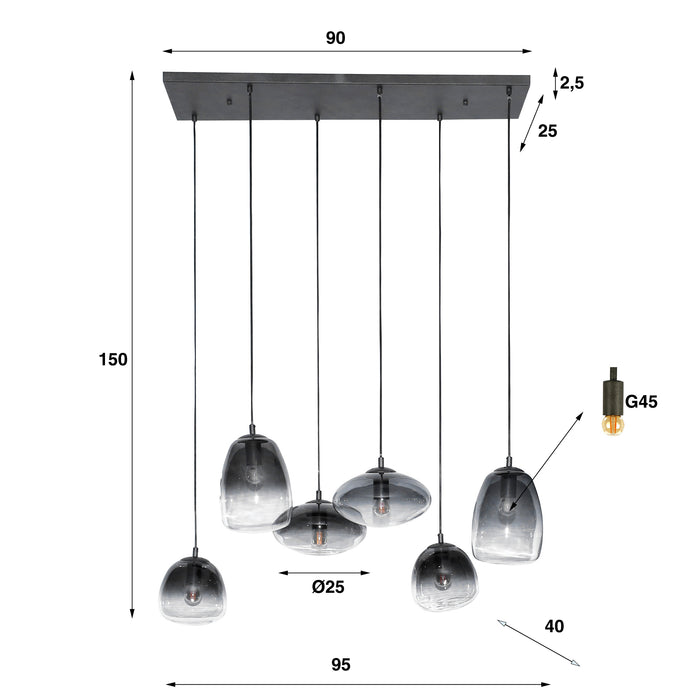 by fonQ  Cairo Hanglamp - Zwart