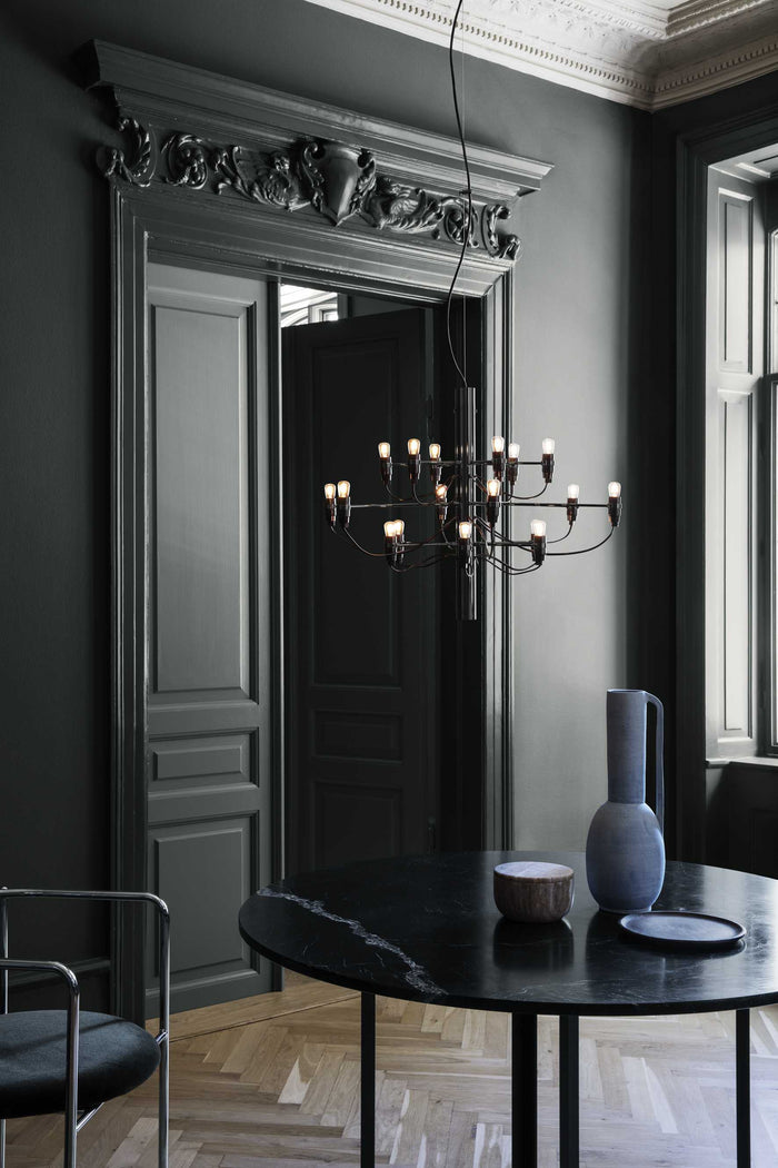 2097|18 by Gino Sarfatti kroonluchter Ø69 transparant messing