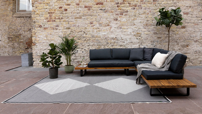 Eva Interior Buitenkleed Kite Zwart  240x340cm