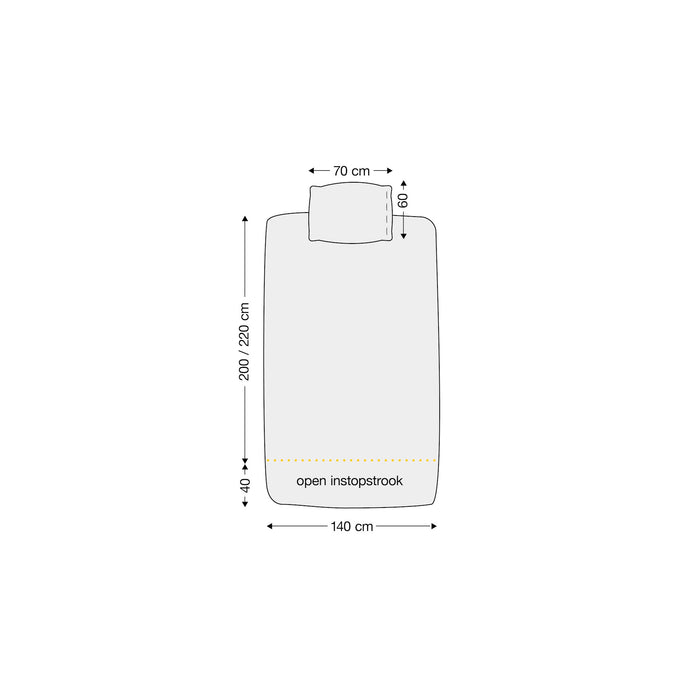 Beddinghouse Organic Basic dekbedovertrek - Eenpersoons - 140x200/220 - Zand