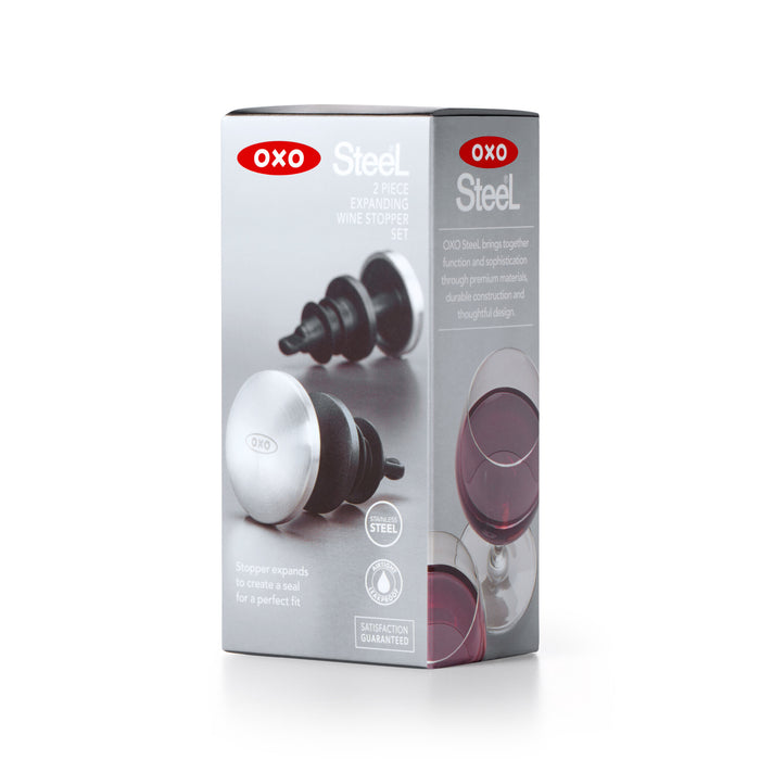 OXO Good Grips wijnflesstop-steel-set-met-2-stuks