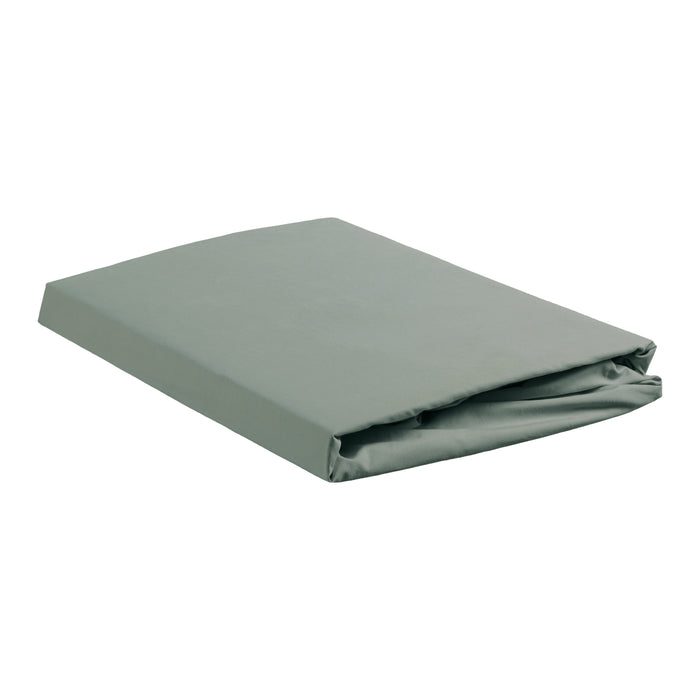 Ambiante Cotton Uni Hoeslaken 180 x 200 cm - Groen