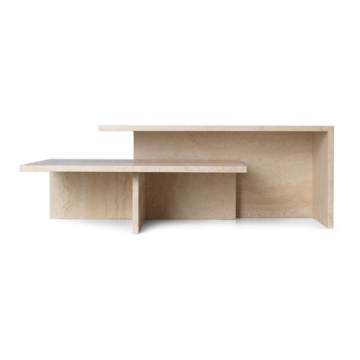 ferm LIVING Distinct Grande Duo Salontafel - Travertine