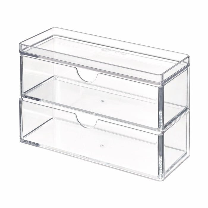 iDesign - Mini Ladekastje, 2 Lades, 17.8 x 7.6 x 11.4 cm, Kunststof, T