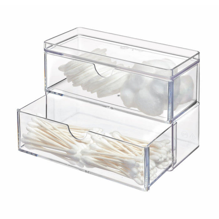 iDesign - Mini Ladekastje, 2 Lades, 17.8 x 7.6 x 11.4 cm, Kunststof, T
