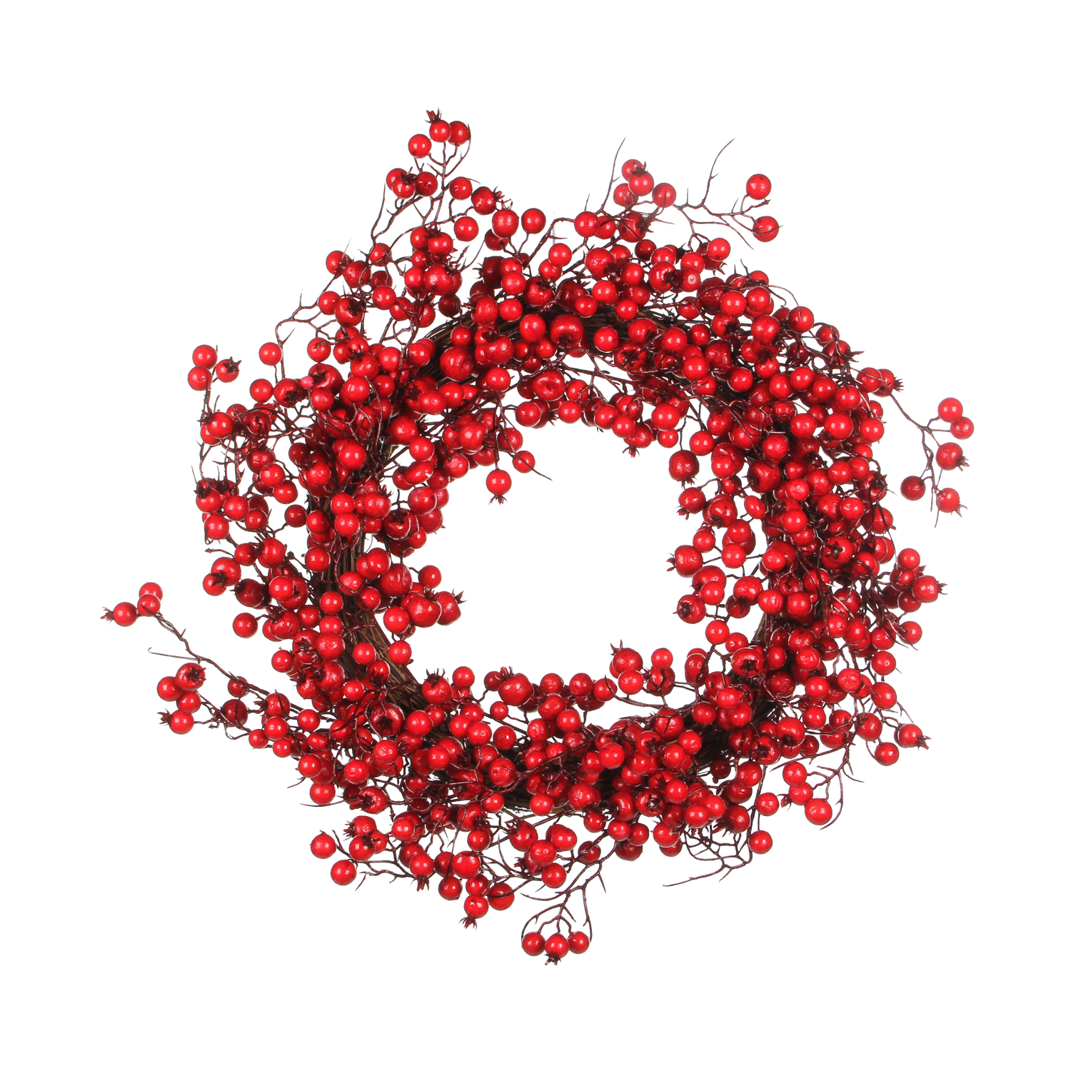 House of Seasons Stirling Kerstkrans Bessen - Ø50 cm - Foam - Rood