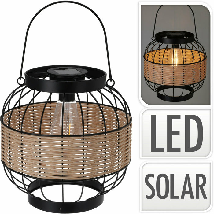 Pro Garden Lantaarn - solar - metaal - 24 x 24 cm - tuinverlichting