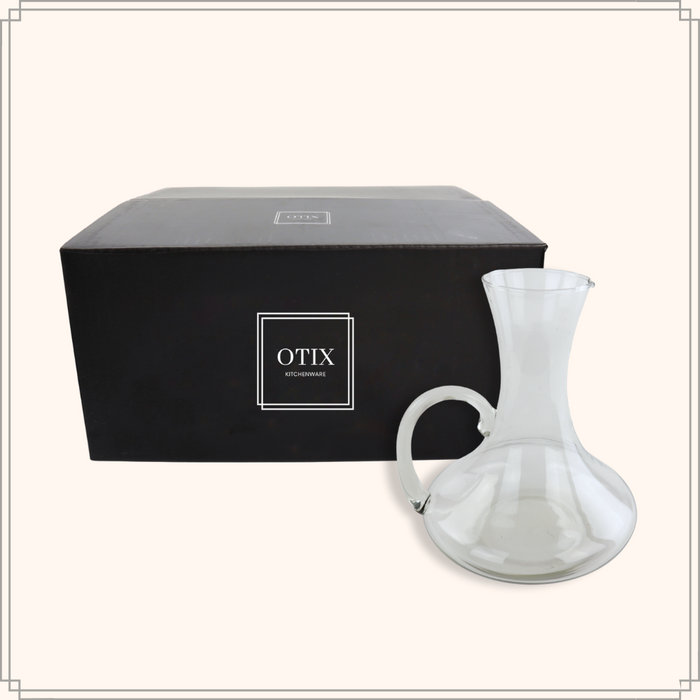 OTIX Decanteer Karaf met Oor 1.5L Wijn Beluchter Decanteerkan Glas