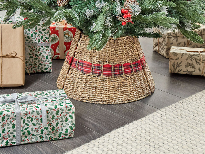 Beliani - MARCHE - Kerstboommand - Naturel - Zeegras