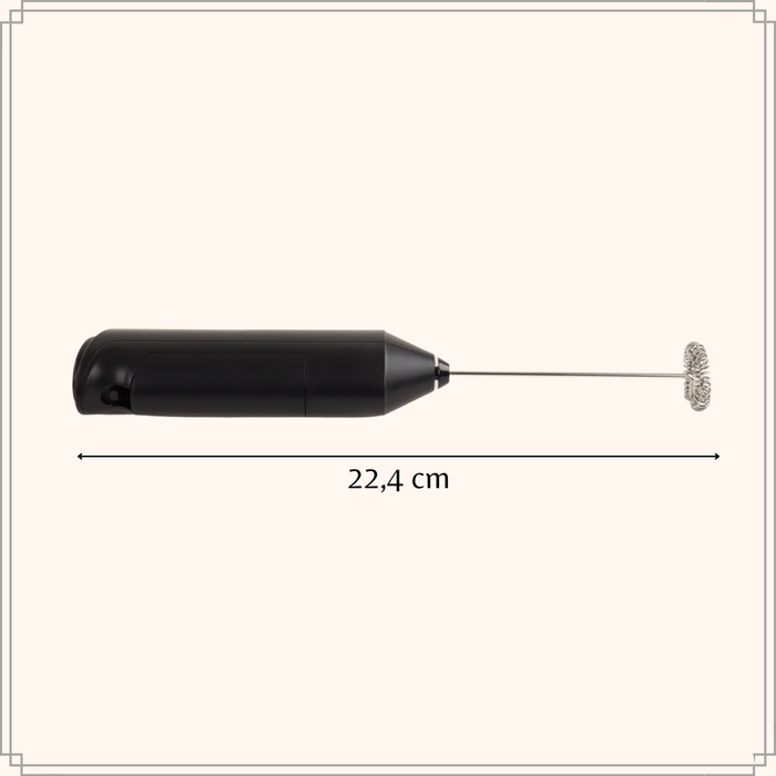 OTIX Melkopschuimer Elektrisch Handmatig Zwart 3,5x2,7x22,4cm Staal