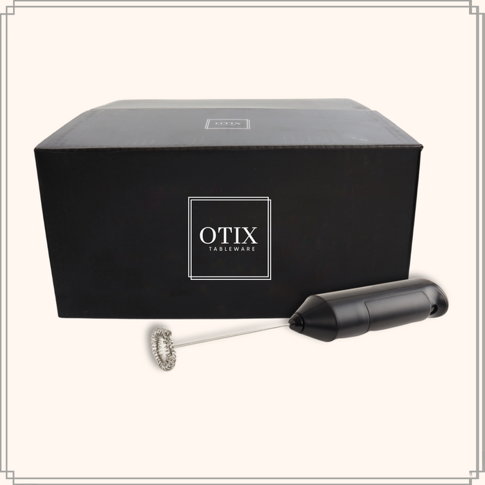 OTIX Melkopschuimer Elektrisch Handmatig Zwart 3,5x2,7x22,4cm Staal