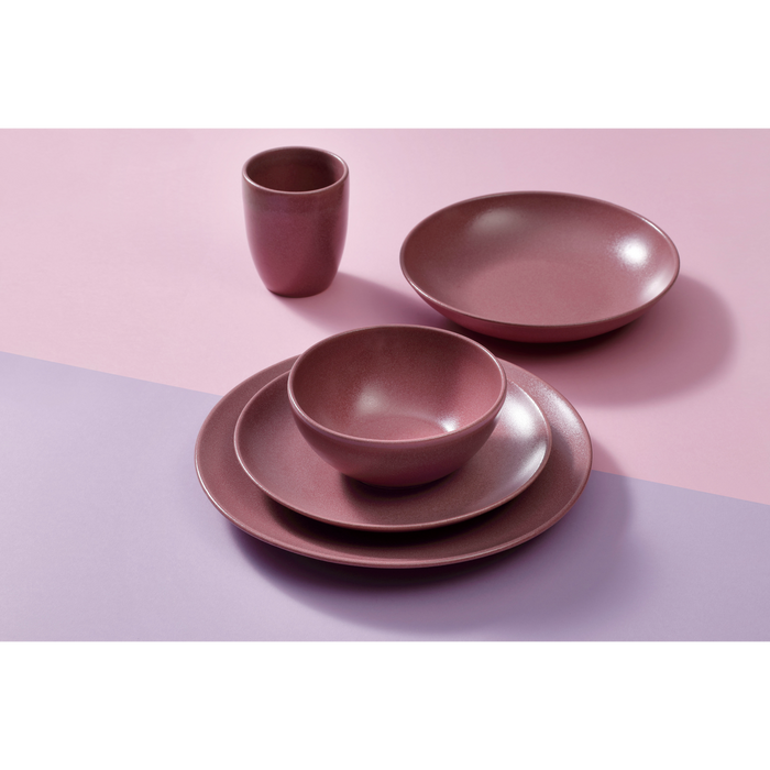 Mammoet Bord diep Spirit 21.5 cm Rood Stoneware 2 stuks