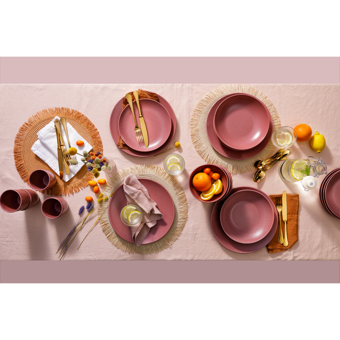 Mammoet Bord diep Spirit 21.5 cm Rood Stoneware 2 stuks