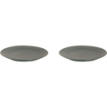 Mammoet Bord Spirit 27.5 cm Groen Stoneware 2 stuks