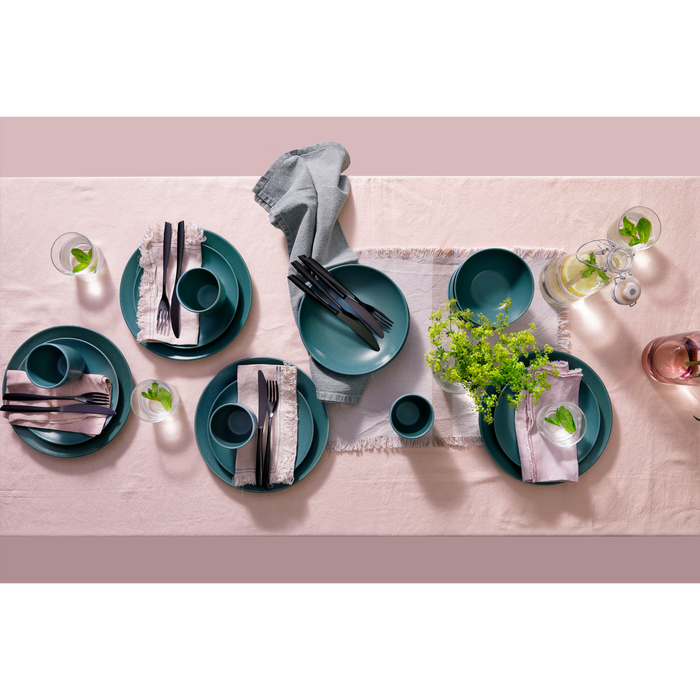 Mammoet Bord Spirit 27.5 cm Groen Stoneware 2 stuks
