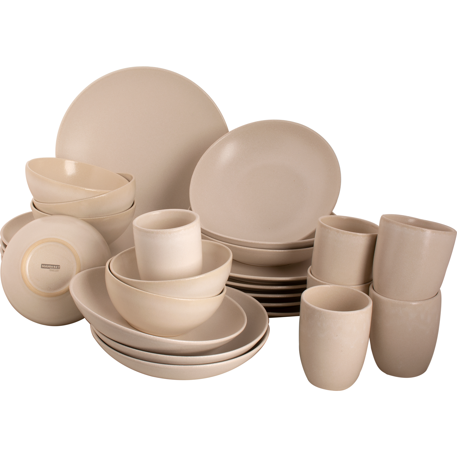 Mammoet Serviesset Spirit Stoneware 6-persoons 30-delig Wit