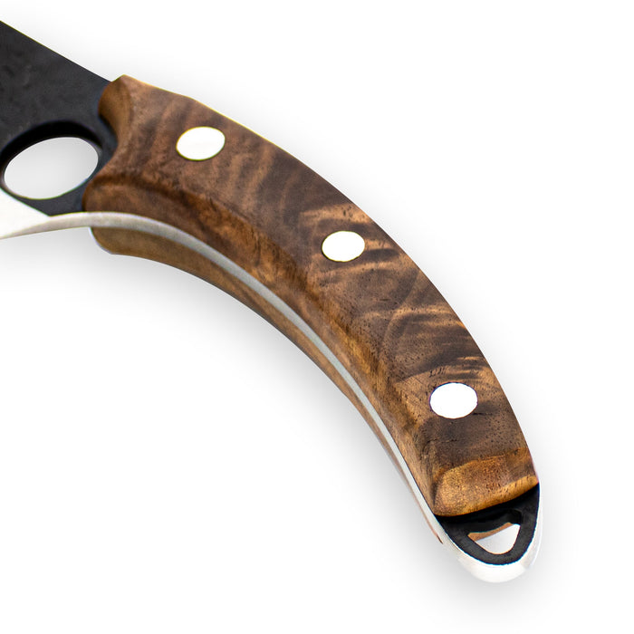 Shinrai Japan - RVS Gladiator Series - Koksmes met holster - Bruin