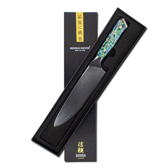 Shinrai Japan - Parelmoer Jewels Damascus Koksmes 20 cm